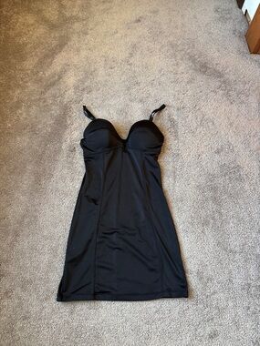 FIT Figure Improving Technology Black Underwire Slimming Babydoll SIZE S
